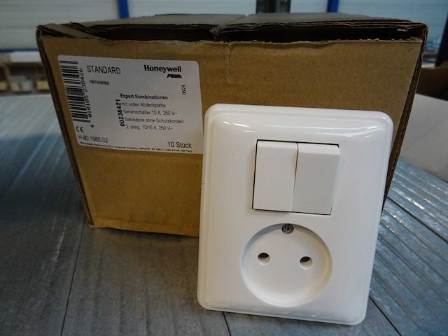 Honeywell - h80.1985.02 - combinatieschakelaar wandcontactdoos (20x) - afbeelding 1 van  2