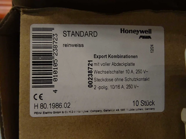 Honeywell - peha standard - wandcontactdoos (17x) - afbeelding 2 van  2