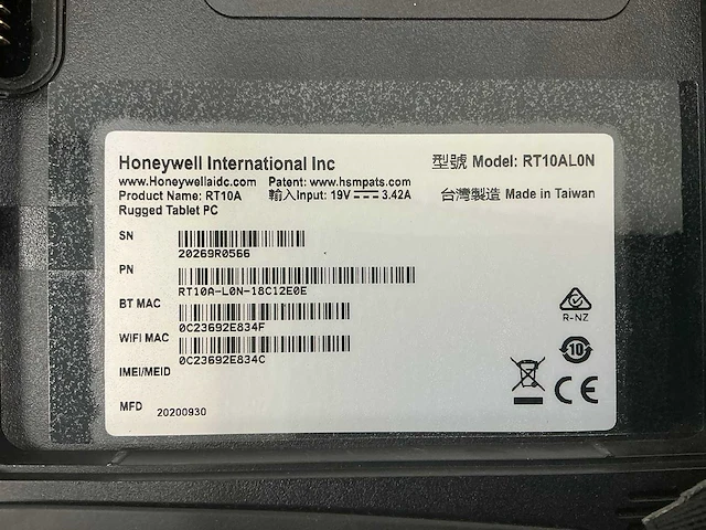 Honeywell - rt10a - tablet - afbeelding 5 van  5