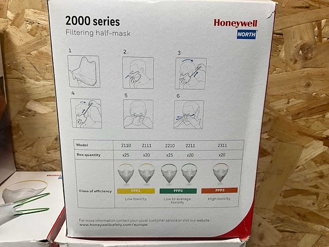 Honeywell 2211 vouwmasker ffp2 met ventiel (100x) - afbeelding 3 van  4