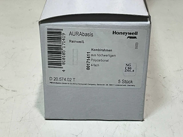 Honeywell aurabasis afdekraam 4v (50x) - afbeelding 3 van  3