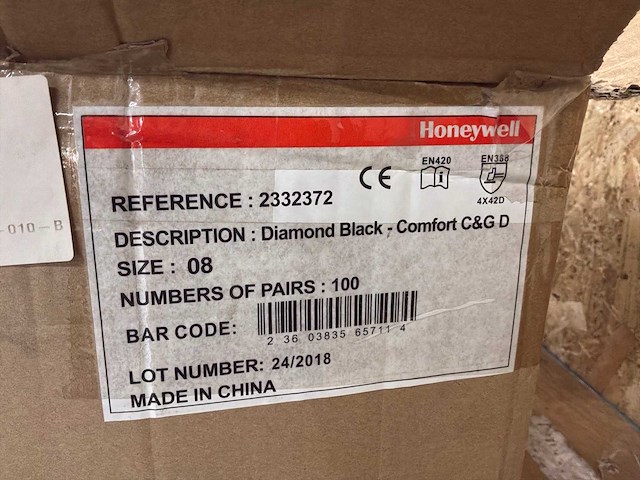 Honeywell diamant black comfort c & g snijbeschermingshandschoenen (110x) - afbeelding 5 van  5