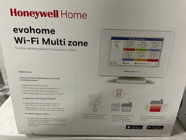 Honeywell evohome wi-fi 5 zone hr91 radiatorpakket - afbeelding 4 van  5
