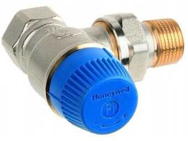 Honeywell home 1/2” haakse radiatorafsluiter met thermostaatknop (30x) - afbeelding 1 van  3