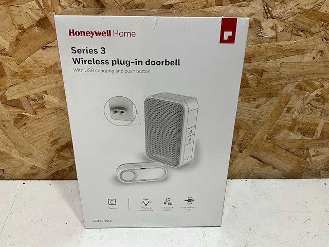 Honeywell home series 3 draadloze plug in deurbel - afbeelding 3 van  4