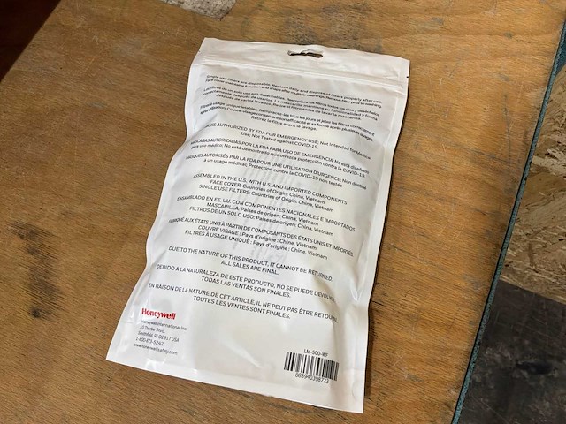 Honeywell north lm-500-wf textielmondkapje met vervangbaar filter (25x) - afbeelding 5 van  5