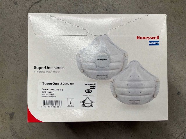 Honeywell superone 3205 v2 mondkapje (119700x) - afbeelding 3 van  9