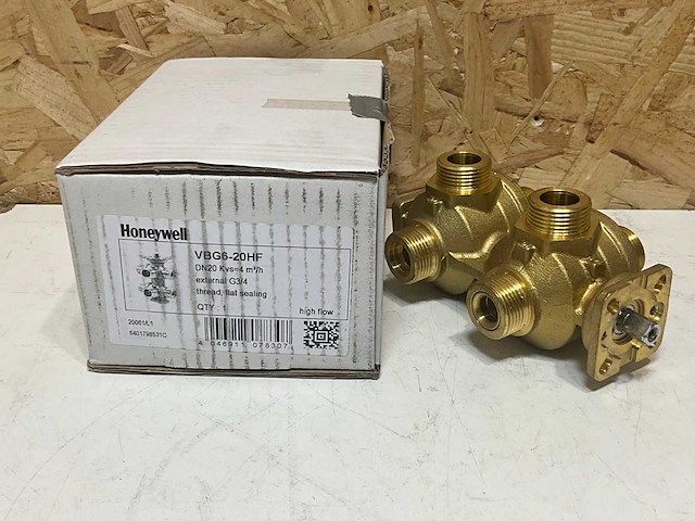 Honeywell vbg6-20hf klephuis 6weg ventiel, dn20 n16 platte zittingen, buitendraad - afbeelding 5 van  6