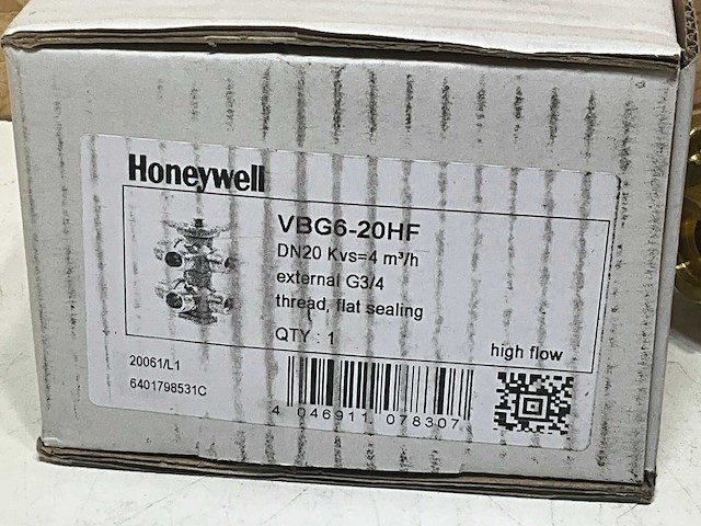 Honeywell vbg6-20hf klephuis 6weg ventiel, dn20 n16 platte zittingen, buitendraad - afbeelding 6 van  6