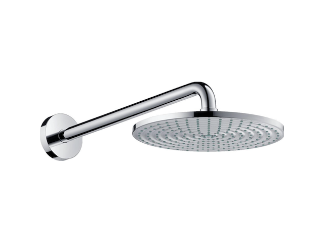 Hoofddouche 24cm met douchearm wand chroom hansgrohe, raindance air 27474000 - afbeelding 1 van  4