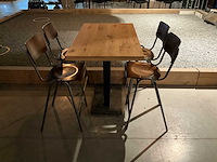 Hoog eettafel met stoelen - afbeelding 1 van  3