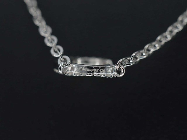 Hoog gehalte zilveren collier met letter hanger c - afbeelding 6 van  7
