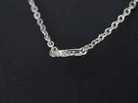 Hoog gehalte zilveren collier met letter hanger r - afbeelding 6 van  7