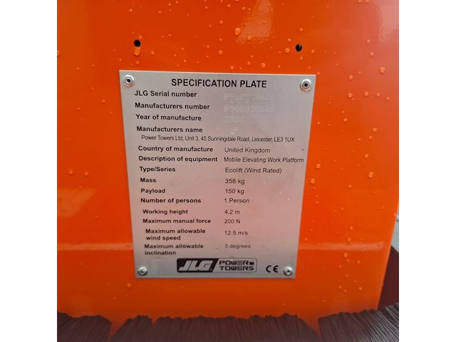 Hoogwerker, jlg power towers, ecolift, 2023 - afbeelding 12 van  13