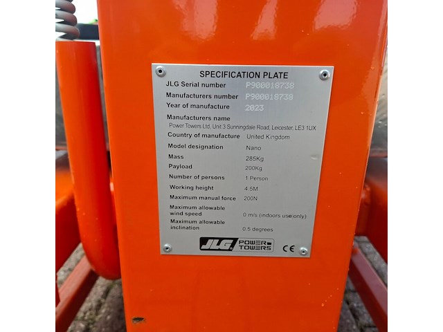 Hoogwerker, jlg power towers, nano, 2023 - afbeelding 6 van  17