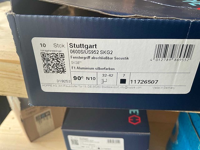 Hoppe raamkruk - stuttgart - afsluitbaar skg** - deurbeslag (4x) - afbeelding 2 van  6