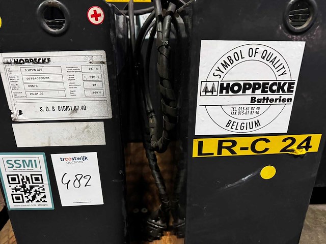 Hoppecke - 3 pk 375 - 24 v 375 ah - batterij (2x) - afbeelding 2 van  3