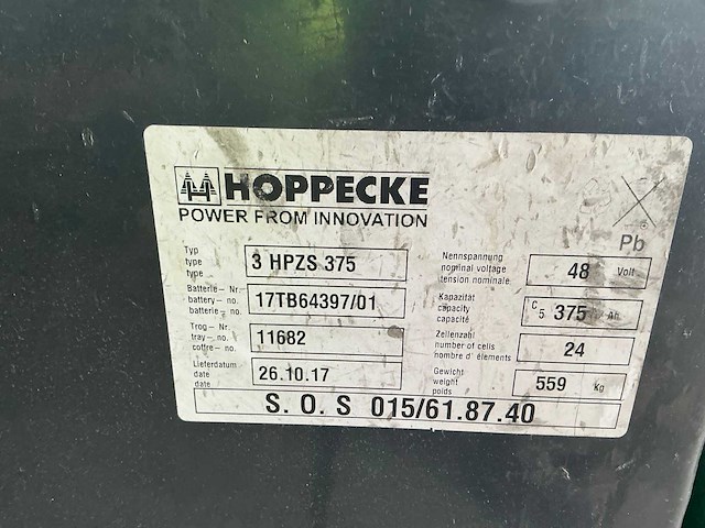 Hoppecke 3hpzs375 batterij (2x) - afbeelding 2 van  2