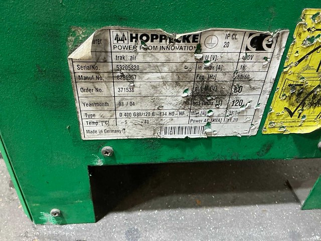 Hoppecke trak air acculader - afbeelding 6 van  6