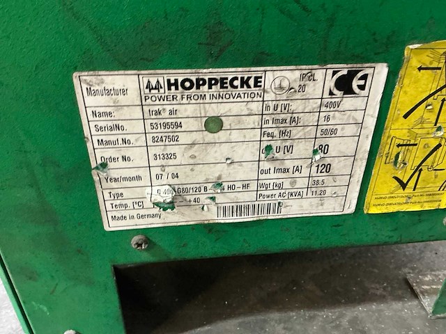 Hoppecke trak air acculader - afbeelding 3 van  5