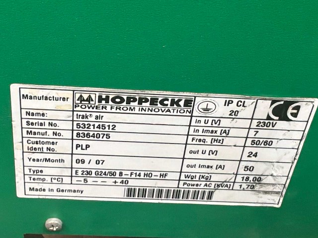 Hoppecke trak basic e 230 g24/60 b-f14 ho-hf acculader (3x) - afbeelding 6 van  8