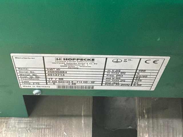 Hoppecke trak basic e 230 g24/60 b-f14 ho-hf acculader (3x) - afbeelding 5 van  8