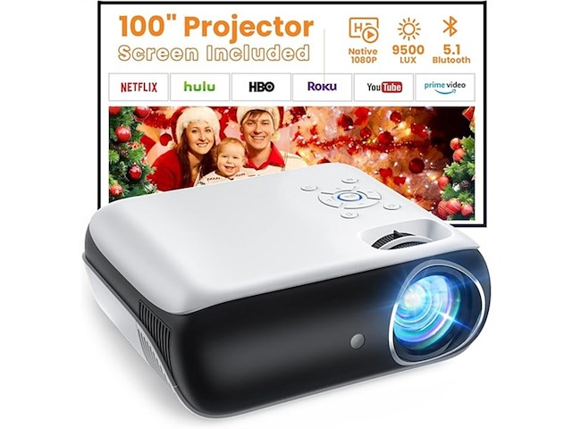 Hopvision beamerfull hd 1080 zwart/wit - afbeelding 1 van  1