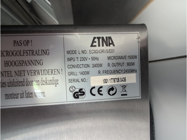Horeca combimagnetron etna, ecm243rvs/e01 - afbeelding 6 van  6