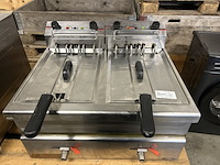 Horeca elektrische dubbele friteuse stilfer - afbeelding 1 van  8