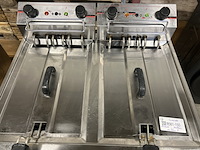 Horeca elektrische dubbele friteuse stilfer - afbeelding 2 van  8