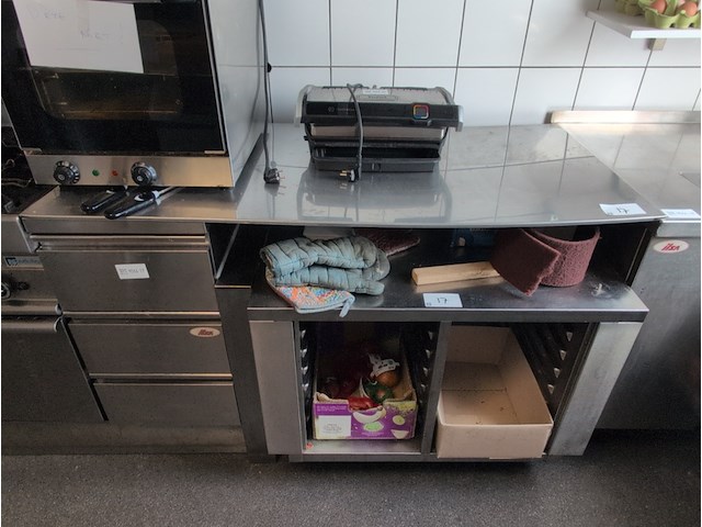 Horeca ladekast met verrijdbaar dienbladwagen en rvs blad o.a. ilsa - afbeelding 1 van  4