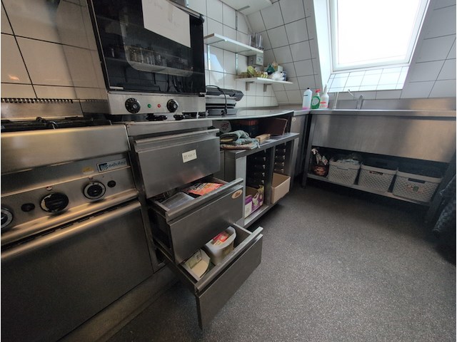 Horeca ladekast met verrijdbaar dienbladwagen en rvs blad o.a. ilsa - afbeelding 3 van  4