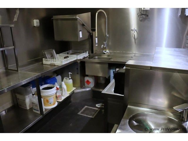 Horeca rvs spoelkeuken incl. vaatwasser - afbeelding 1 van  15