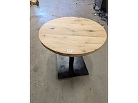 Horeca tafel 80 x 80cm oud eiken - afbeelding 1 van  2