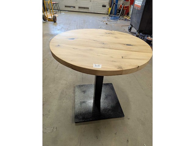 Horeca tafel 80 x 80cm oud eiken - afbeelding 2 van  2