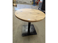 Horeca tafel 80 x 80cm oud eiken - afbeelding 2 van  2