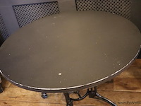 Horeca tafel met gietijzeren onderstel - afbeelding 2 van  5