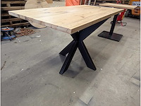 Horeca tafel oud eiken epoxy 140 x 70cm - afbeelding 1 van  6