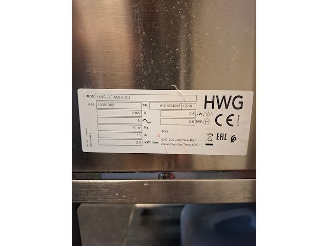 Horeca vaatwasser hwg, hwg ge 500 b dd - afbeelding 4 van  5