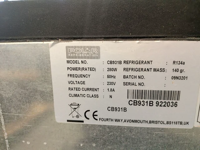 Horeca vriezer polar, cb931b - afbeelding 7 van  7
