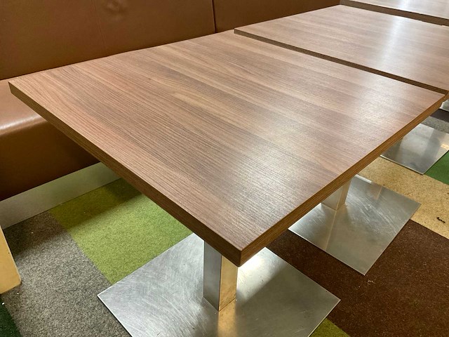 Horecatafel | rvs kolompoot | 70x70 cm - afbeelding 5 van  6