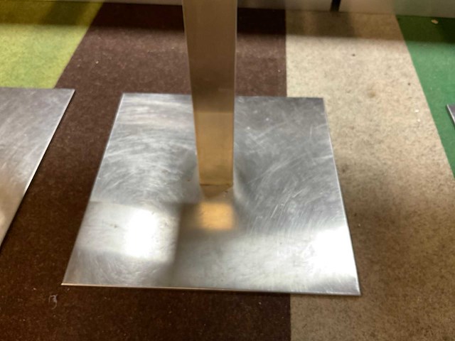 Horecatafel | rvs kolompoot | 70x70 cm - afbeelding 4 van  5