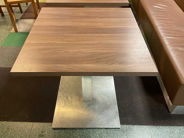 Horecatafel | rvs kolompoot | 70x70 cm - afbeelding 2 van  5