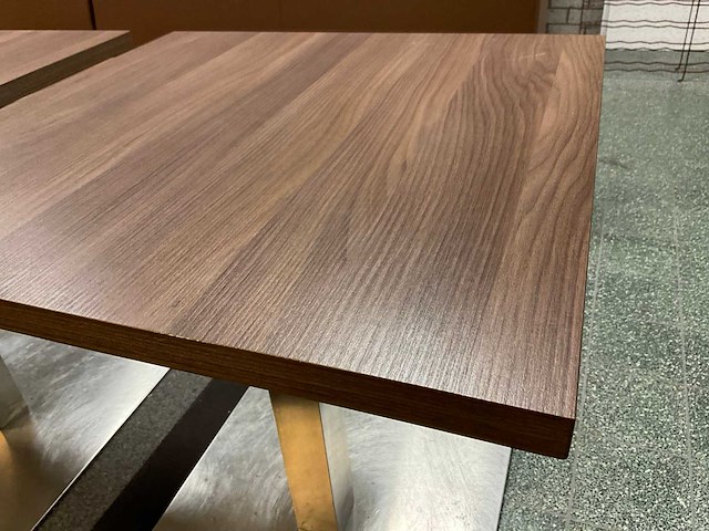 Horecatafel | rvs kolompoot | 70x70 cm - afbeelding 4 van  5