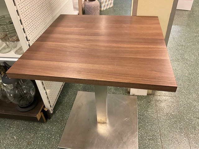 Horecatafel | rvs kolompoot | 70x70 cm - afbeelding 2 van  4