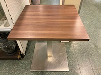 Horecatafel | rvs kolompoot | 70x70 cm - afbeelding 3 van  4