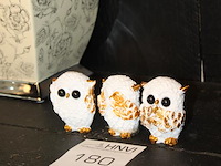 Horen, zien en zwijgen stel van uilen. - afbeelding 2 van  2