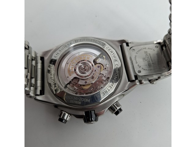 Horloge breitling, super chronomat b01 black ring - afbeelding 14 van  16