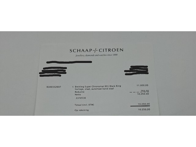 Horloge, breitling, super chronomat b01 black ring - afbeelding 8 van  16