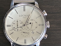 Horloge, locman, 1960 chronograph, grijs / chroom, 2018 - afbeelding 2 van  5